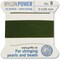 Griffin Nylon Bead Cord Perlseide – Size 5 (0.65mm) – 2 Meters per Card – Stainless Steel Needle Attached – for Knotting Pearls, Gemstones, Crystals and Beads